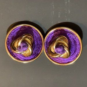 Vintage Gold Tone Earrings Clip On